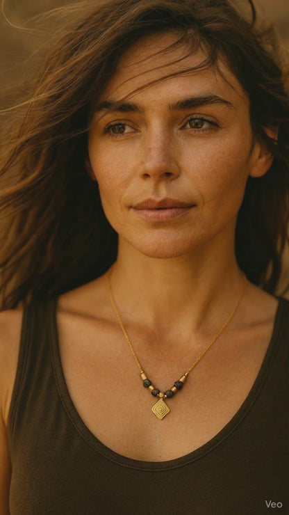 RELIC | Brass Charm & Hematite Necklace