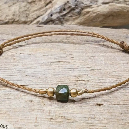 Macrame Bracelet "Birdie" | Boho-Style Friendship Bracelets Gift Idea for Best Friend Layering Gemstone Bracelet