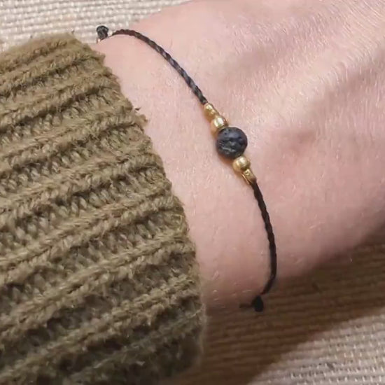 Birdie "Lava" | Delicate Macrame Friendship Bracelet Layering Bracelet for Best Friend Minimalist Boho Gift Idea thin bracelet keypiece