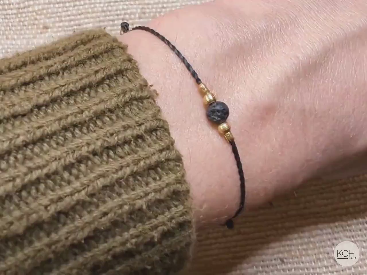 Macrame Bracelet with Rudraksha Mala Seeds • Birdie • Sustainable Spiritual Wristband Meditation, Tree Seed Bead, Gift Idea for Yoga Teacher